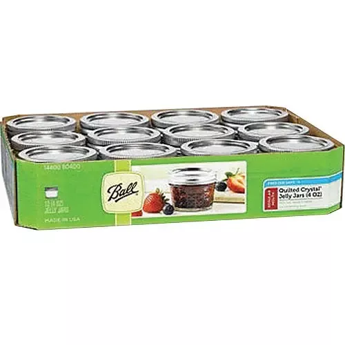 Ball Canning Jars, 4 oz. Quilted Jelly Jar- Case of 12