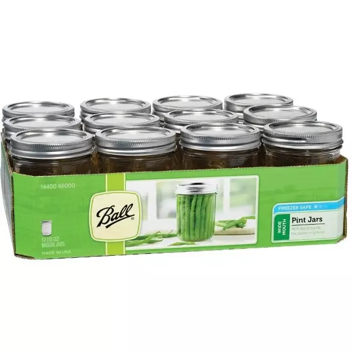 Ball Canning Jars, Wide Mouth Pint – Case of 12