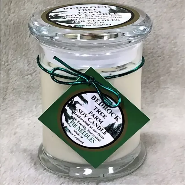 Bedrock Tree Farm Fir Needle Candle, 8 oz. Libbey Status Jar