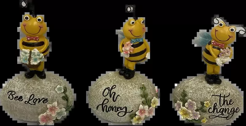 Bees Standing on Inspirational Sign
