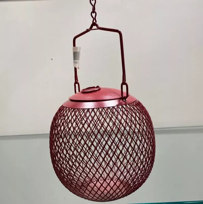 Burgundy Round Bird Feeder