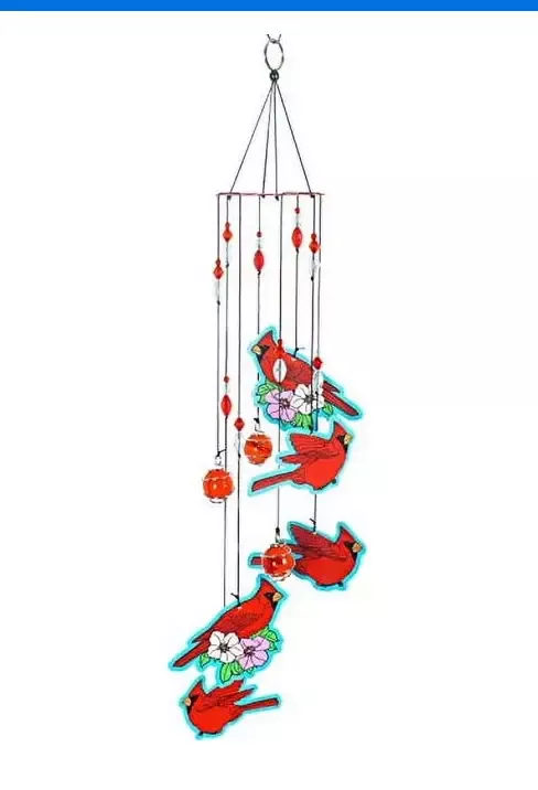 Cardinals Metal Windchime