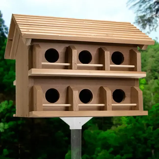 Cedar Purple Martin House with Optional Telescoping Pole