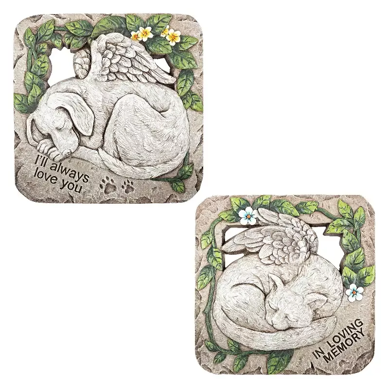 Cement Dog & Cat Stepping Stone
