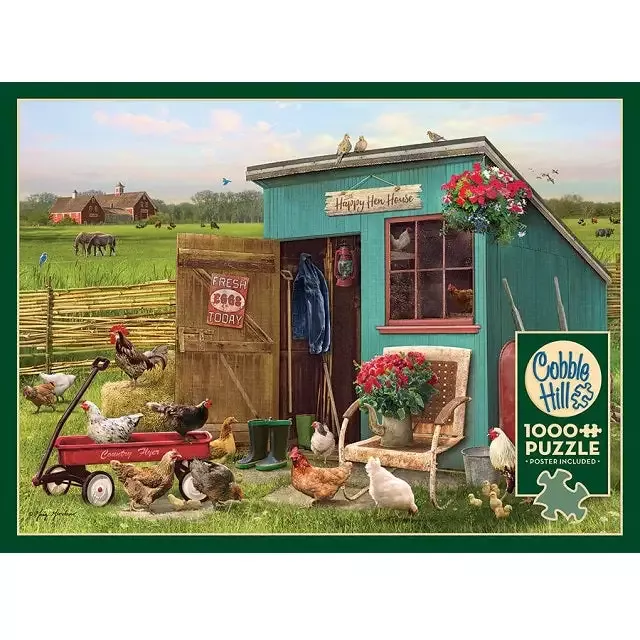 Cobble Hill 1000 Piece Jigsaw Puzzle, The Happy Hen House