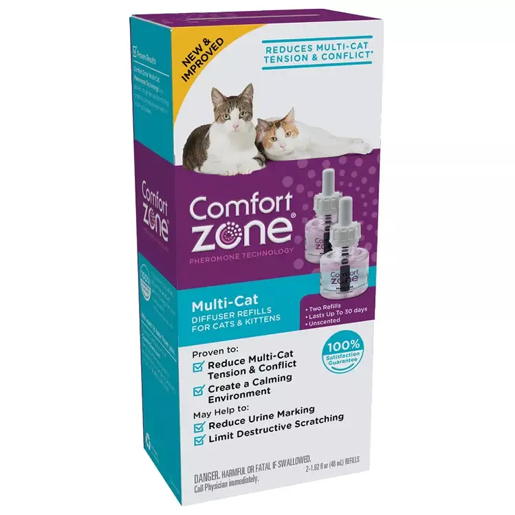 Comfort Zone Multi-Cat Pheromone Refill, 1.62 oz. – 2 pack