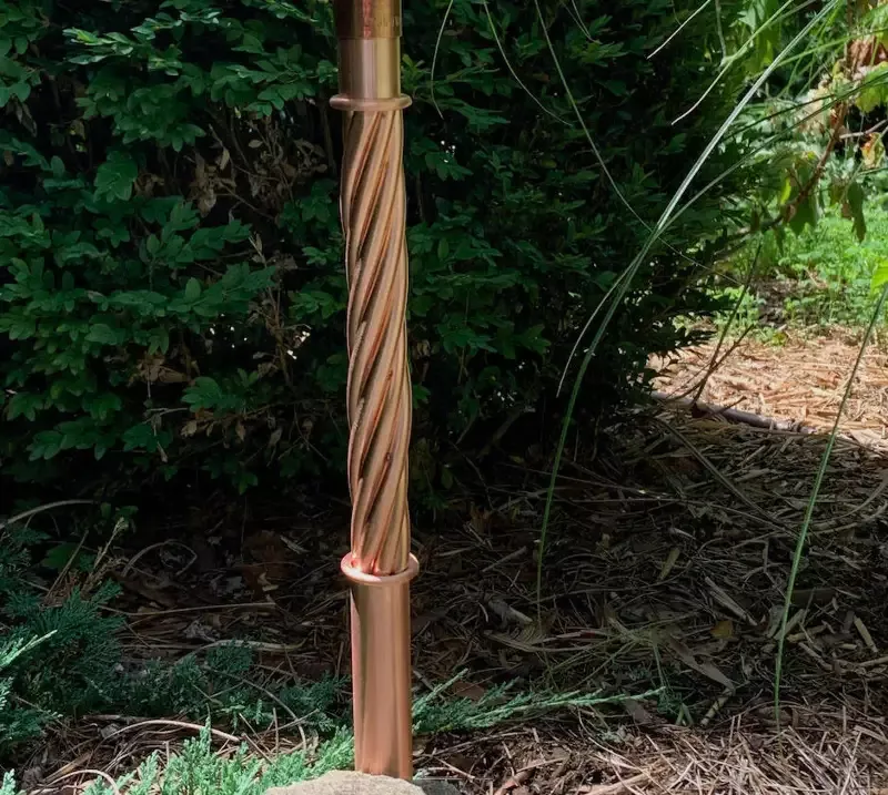 CopperMoon CM.10 Copper 20″x 1″ Twisted Rope Path Light Replacement Stem Only