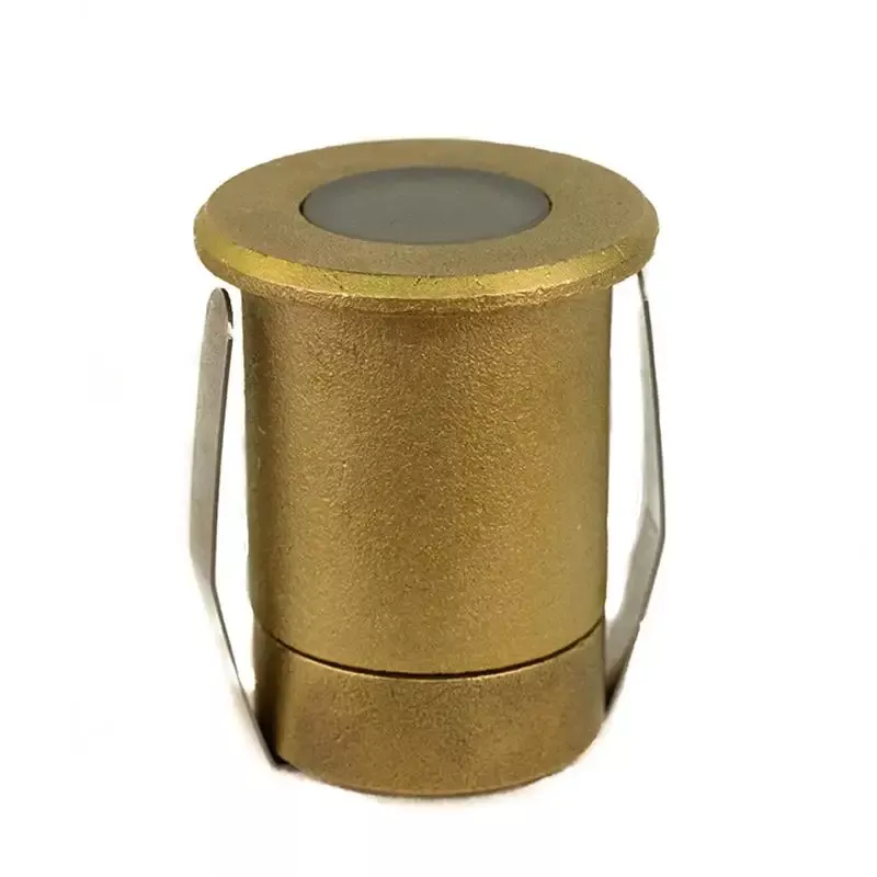 CopperMoon CM.340-R 12V Brass Soffit Light Niche With a Flush Ring for MR8 Lamp