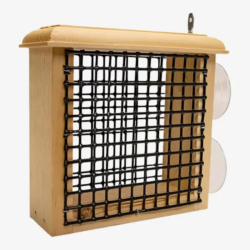 Coveside Window-Mounted Suet Feeder – Easy Install Bird Feeder for Backyard Birdwatching