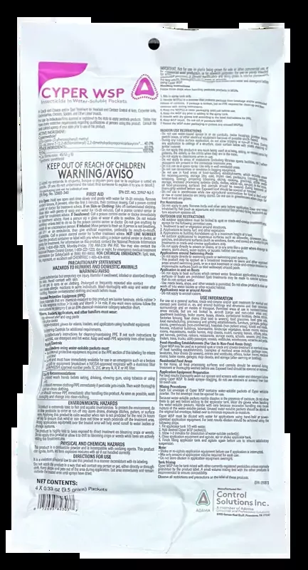 Cyper WSP Cypermethrin Insecticide