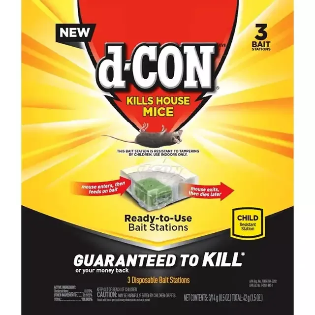 d-CON Disposable Mouse Bait Station, 3 Pack