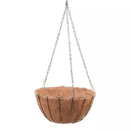 Decorative Wire Hanging Basket, 14″ Green