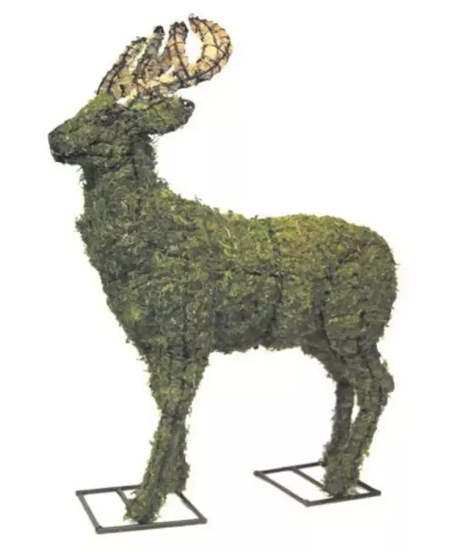 Deer Topiary Sculpture 18″, 26″, and 52″- Wire Frame or Moss Filled