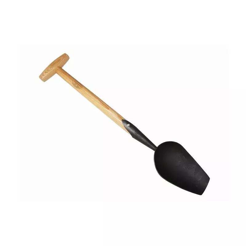 DeWit Compost Digging Scoop Trowel with T-Handle, Head: 8″L x 4.5″W Total: 25″L