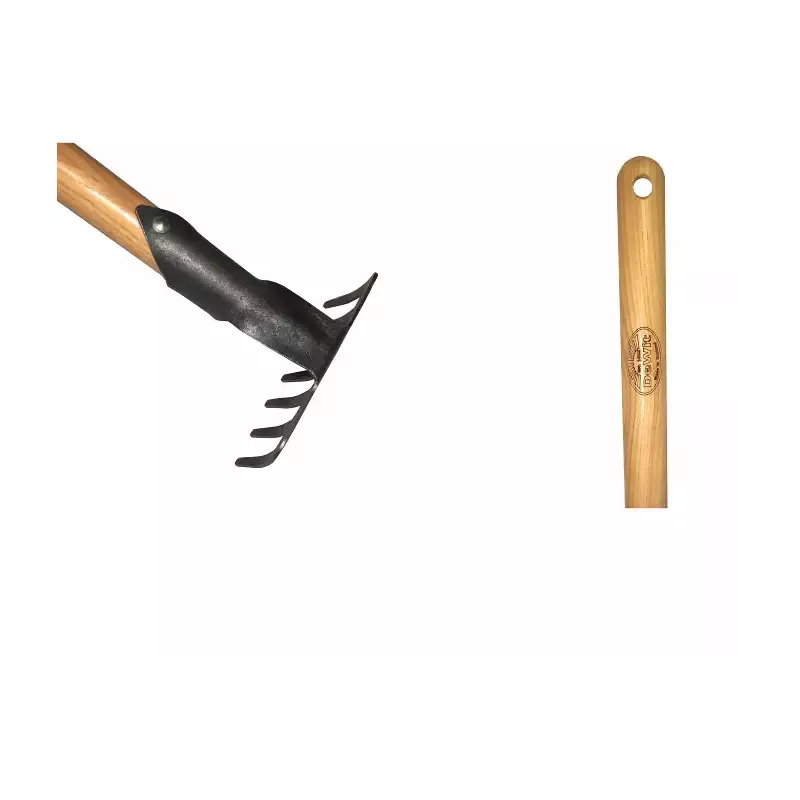 DeWit Junior Garden Rake w/Long Handle, Head: 5″L x 2.5″WTotal: 32″L