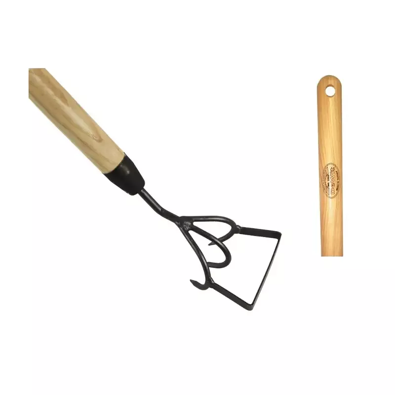 DeWit Long Handle Cultivator and Stirrup Hoe, Head: 4.5″L x 4″W Total: 61.5″L