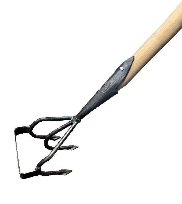 DeWit Long Handled Stirrup Hoe, Head: 6″D x 4.8″W; Total: 62.8″L