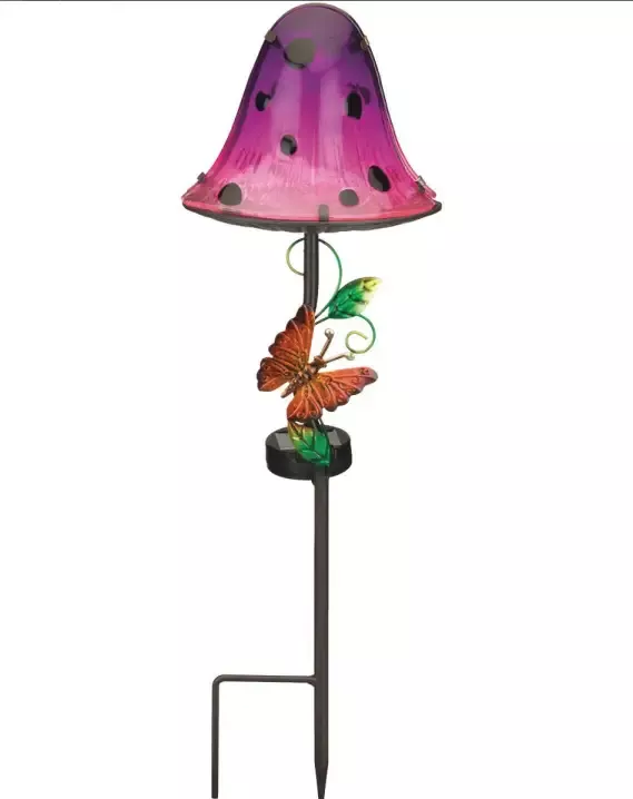 Dottie Mushroom Solar Stake – Purple