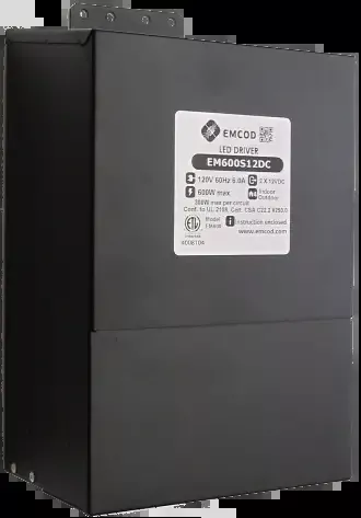 Emcod 24VDC Magnetic Transformer Outdoor Phase cut Dimmable Black