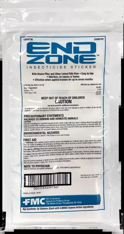 EndZone Insecticide Sticker Pack