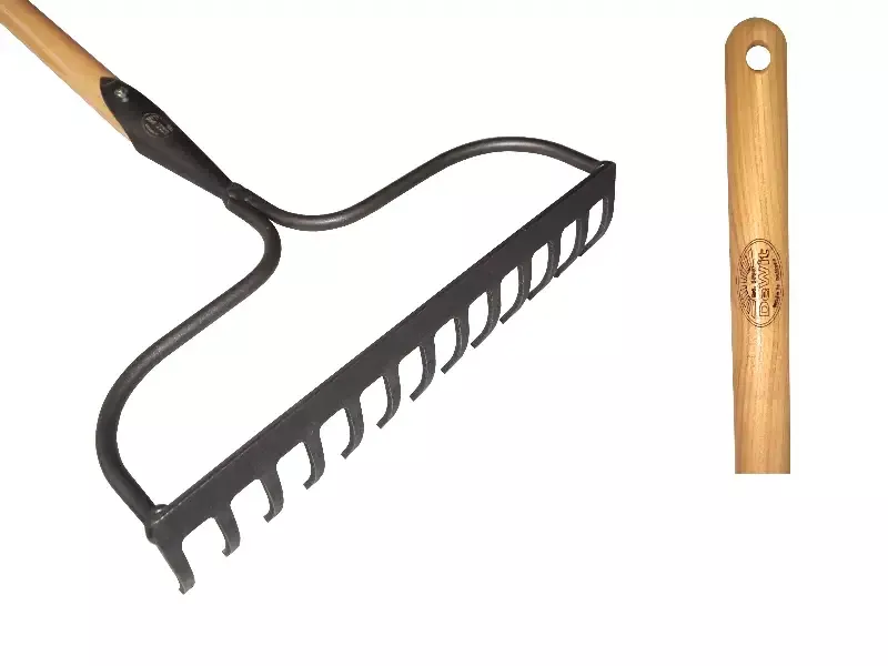 Extreme Bow Tine Rake, Head: 7″L x 13.5″W; Total: 63″L