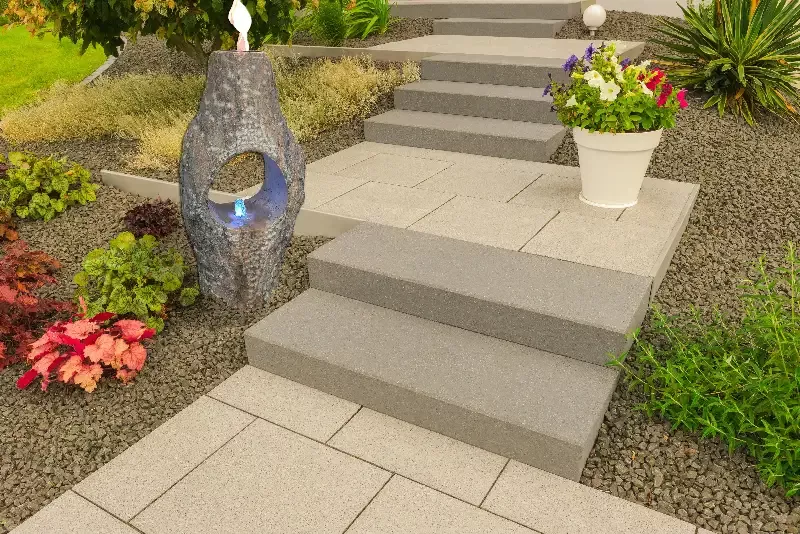 Fire and Water Column – All-Natural Stone Water Feature for Outdoor Inspiration