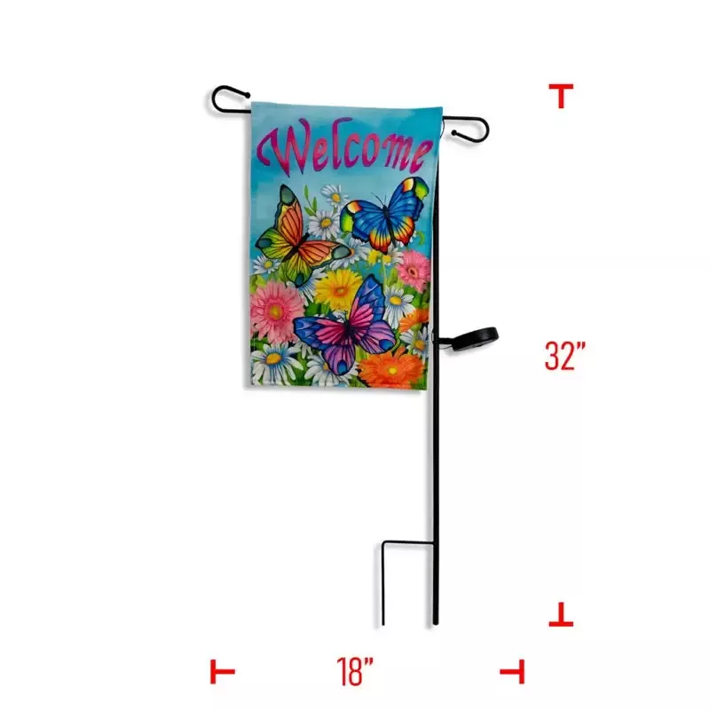 Flag w/ Bright Butterflies