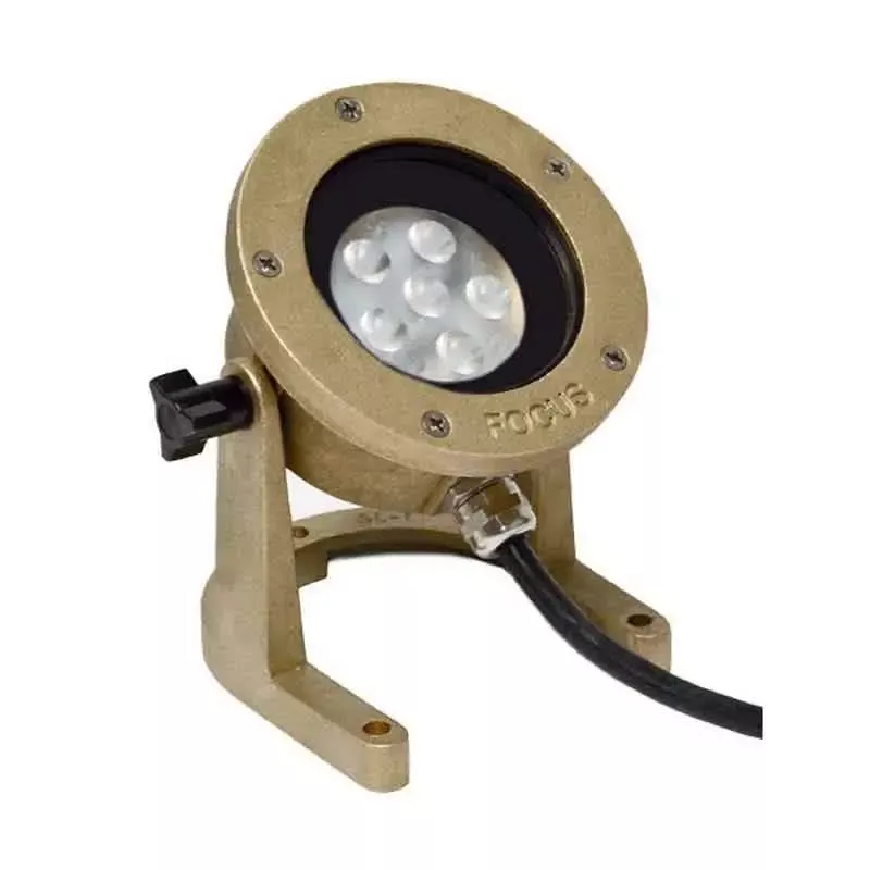 Focus Industries SL-11-LEDM Cast Brass LED Underwater Light 12V With Aiming Bracket
