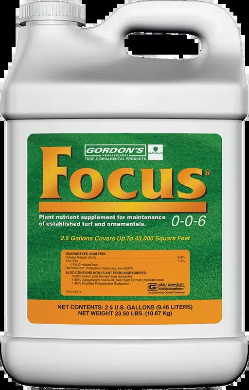 Focus Plant Nutrient Supplement 0-0-6 – 2.5 Gallon Bottle