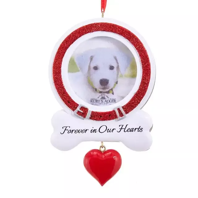 “Forever In Our Hearts” Dog Picture Frame Ornament
