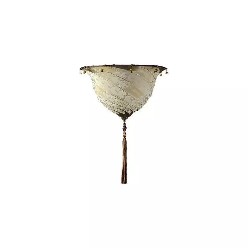 Fortuny 037-SK-2 Samarkanda Decorated Silk Flush Mounted – 14-3/8″