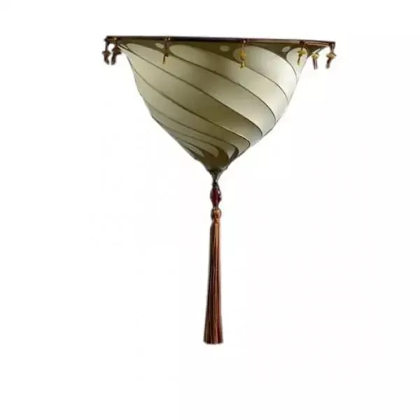 Fortuny 037-SK-4 Samarkanda Plain Silk Flush Mounted – 14-3/8″
