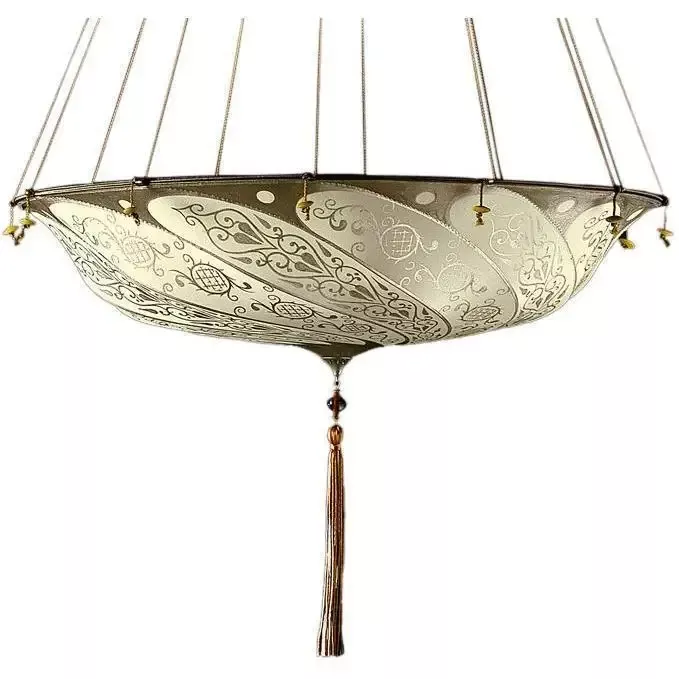 Fortuny 062-SA-1 Medium Scudo Saraceno Suspended Decorated Silk Classic – 24-1/84″