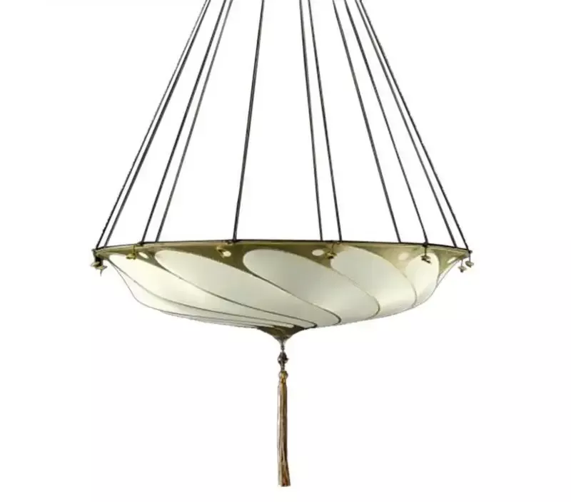 Fortuny 079-SA-3 Large Scudo Saraceno Plain Silk Suspended Plain – 30-7/8″