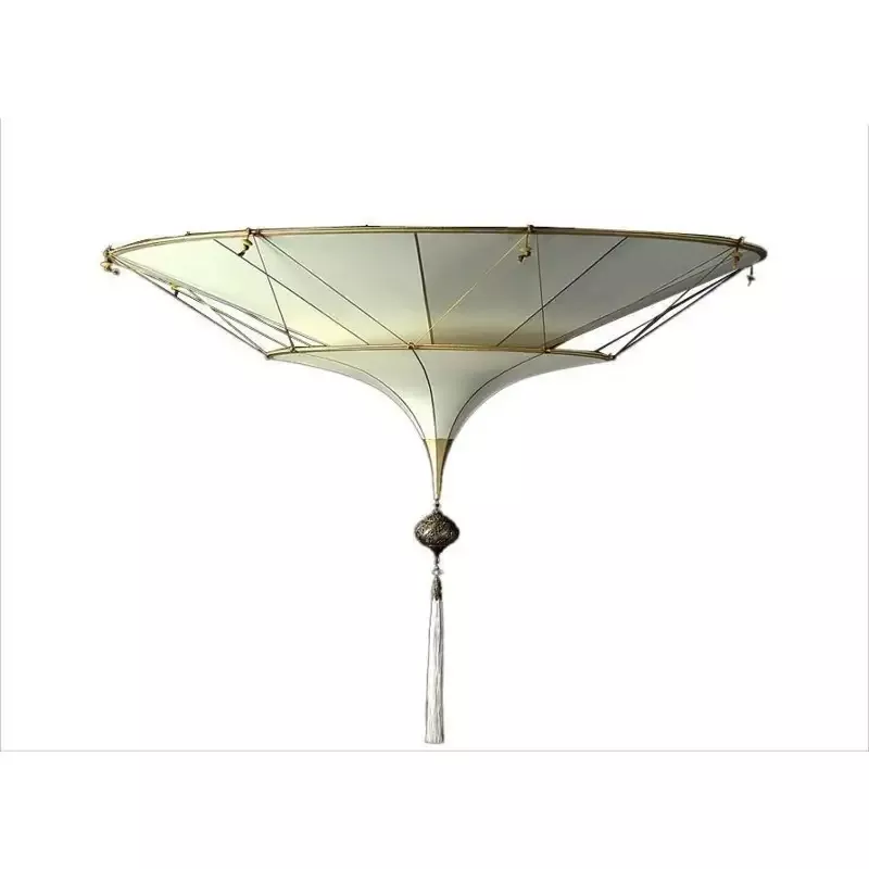 Fortuny 086-SH-4 Scheherazade 2 Tier in Plain Silk Flush Mount – 33-7/8″
