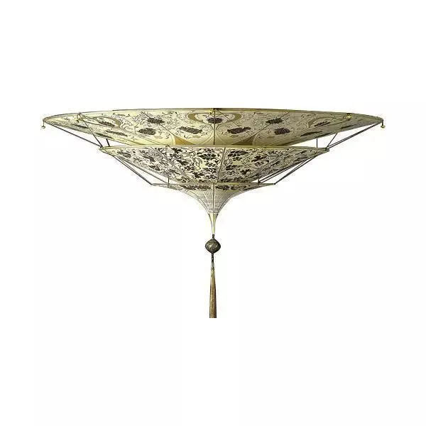 Fortuny 126-SH-2 Scheherazade 3 Tiers in Decorated Silk Flush Mount – 49-3/8″