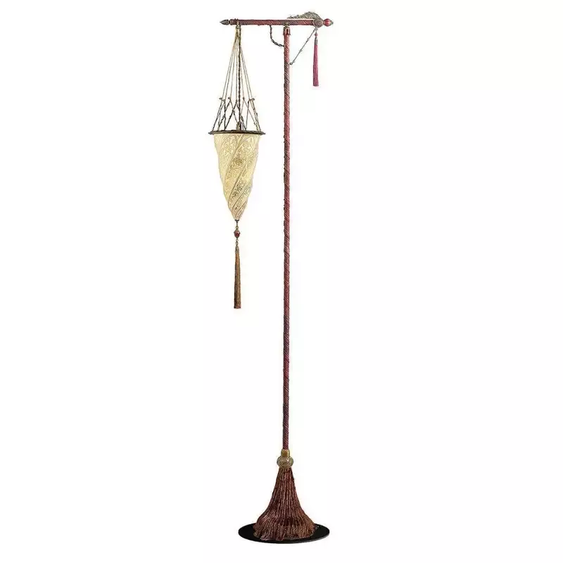 Fortuny 174-ST-3 Cesendello Floor Lamp Plain Silk Shade – 68-1/2″