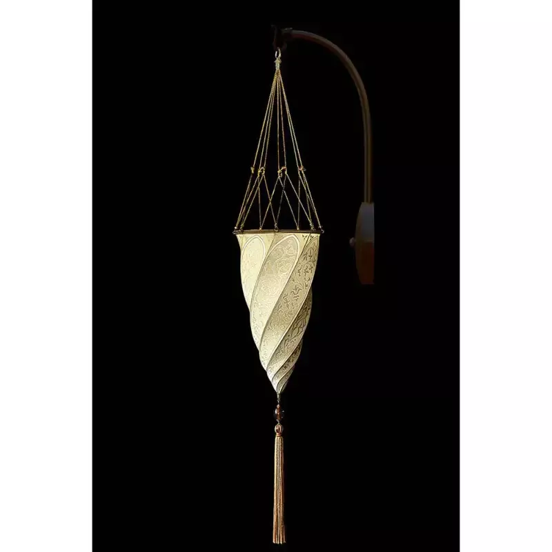 Fortuny CM 017CE-1 Cesendello Decorated Silk Classic Wall Sconce – 6-3/4″