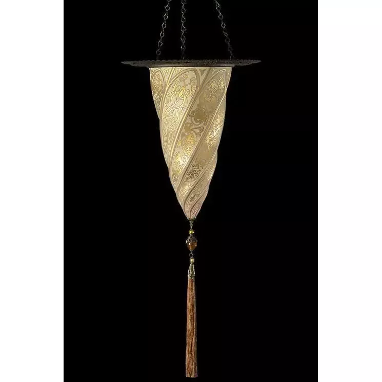 Fortuny G-029-CEC-1 Glass Cesendello Ceiling with Metal Ring – 11-1/4″