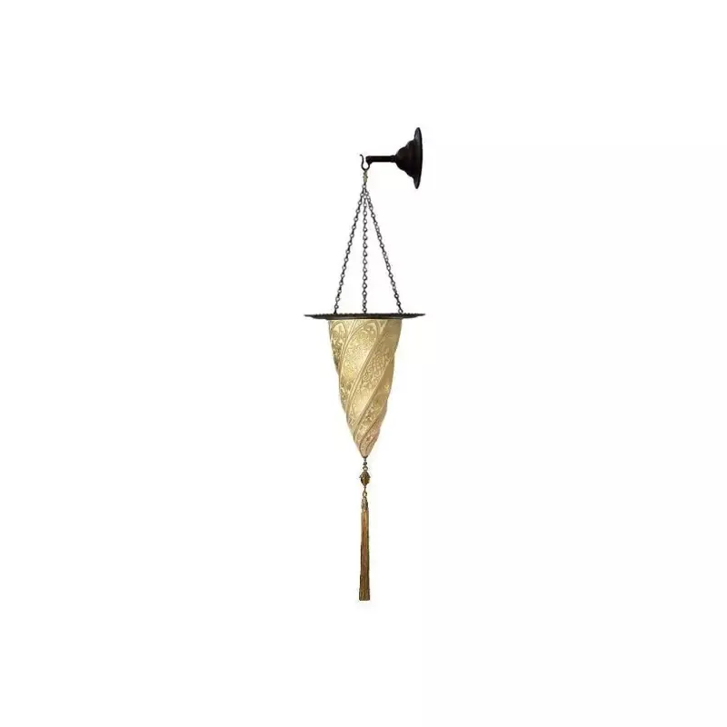 Fortuny G-029-CEC-2 Glass Cesendello Wall with Metal Ring – 11 1/4″