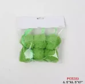 Fuzzy Green Christmas Balls