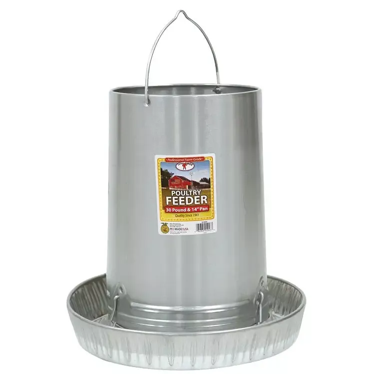 Galvanized Hanging Poultry Feeder, 30 lb