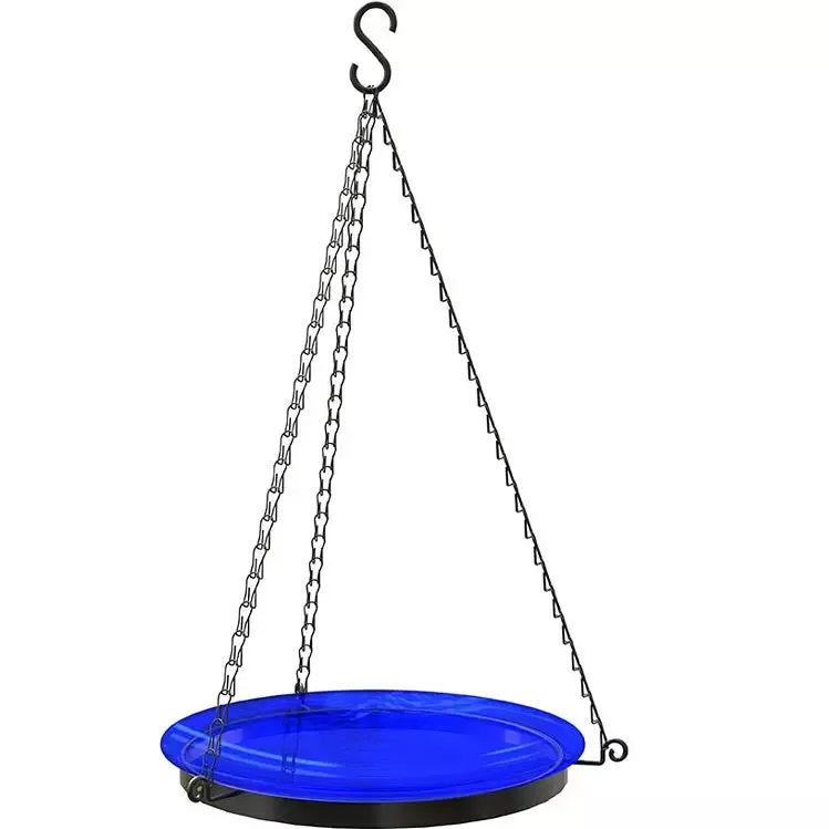 Glass Hanging Birdbath 10″ Assorted Colors