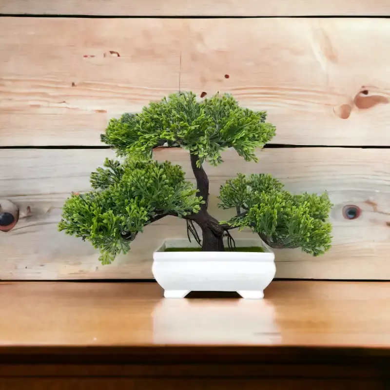 Gorgeous Green Artificial Three-Tiered Bonsai (Good Gift)