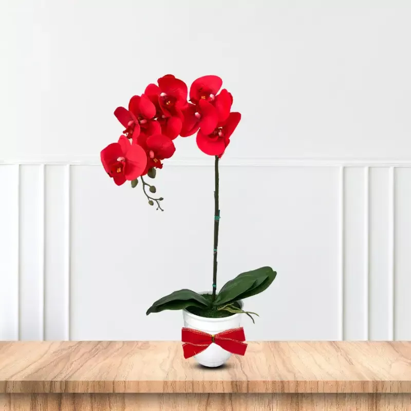Gorgeous Red Orchid – Artificial (Good Gift)
