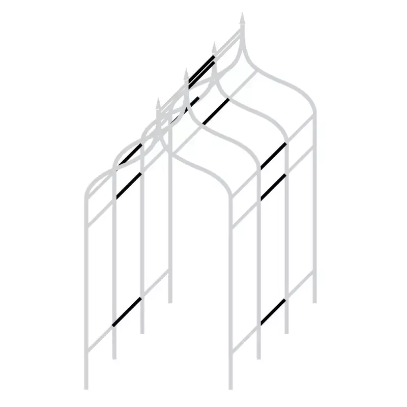 Gothic Style Garden Arch Extension Kit, 20.5″ Extender Rods-Quantity of 10