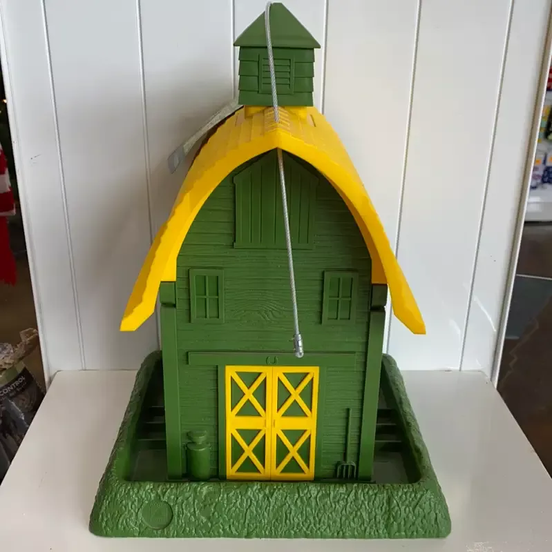 Green Barn Bird Feeder