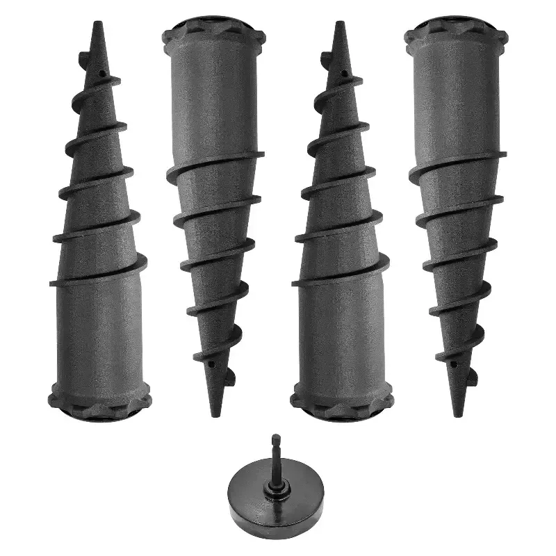 Ground Spike Anchor Kit – 4-Pack with Drill Chuck