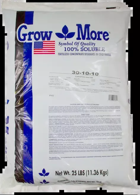 Grow More Water Soluble Foliage Developer 30-10-10 bag