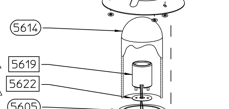 Hadco Replacement Glass Body 6-11/16 Clear for DB14, DB21 and DB30 Bollards